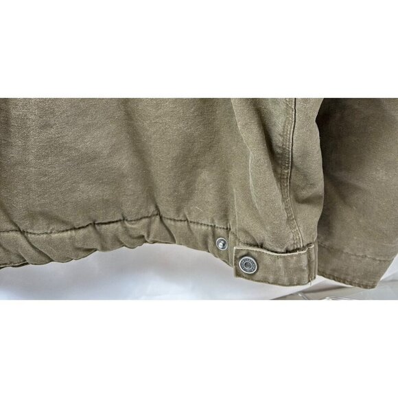 Cabelas Jacket Men 2XLarge Brown Sherpa Lined Cotton Collar Full Zip Heavy Work - Picture 11 of 13